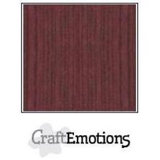 CraftEmotions Linen Karton 250 g 12x12" - Mahogany Brown (10 ark)